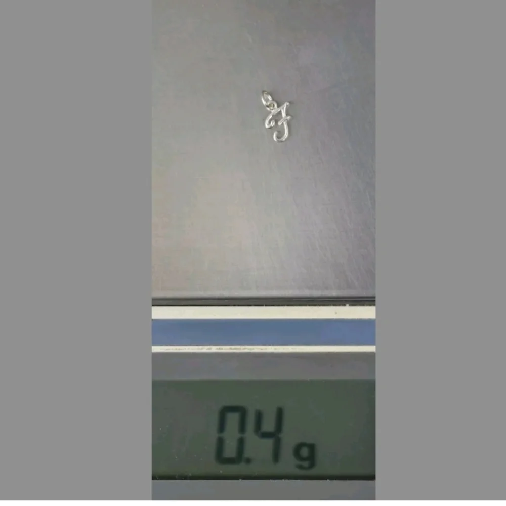 Sterling Silver charm letter F